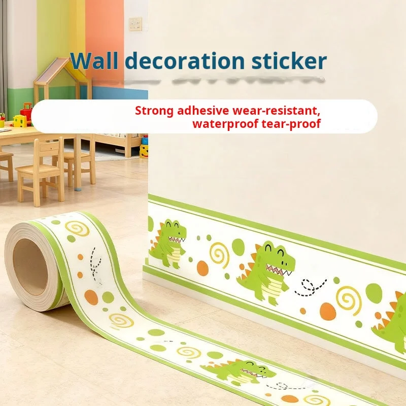 Skirting Board Self-adhesive Paper Waterproof And Moisture-proof Room Layout Decoration Shading Ceramic Tile Wall Stickers
