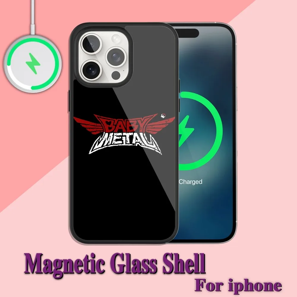 Babymetal Japanese girl idol Phone Case For iPhone Charging 13 14 15 11 12 Pro Max Plus Glass Magsafe Magnetic Shell