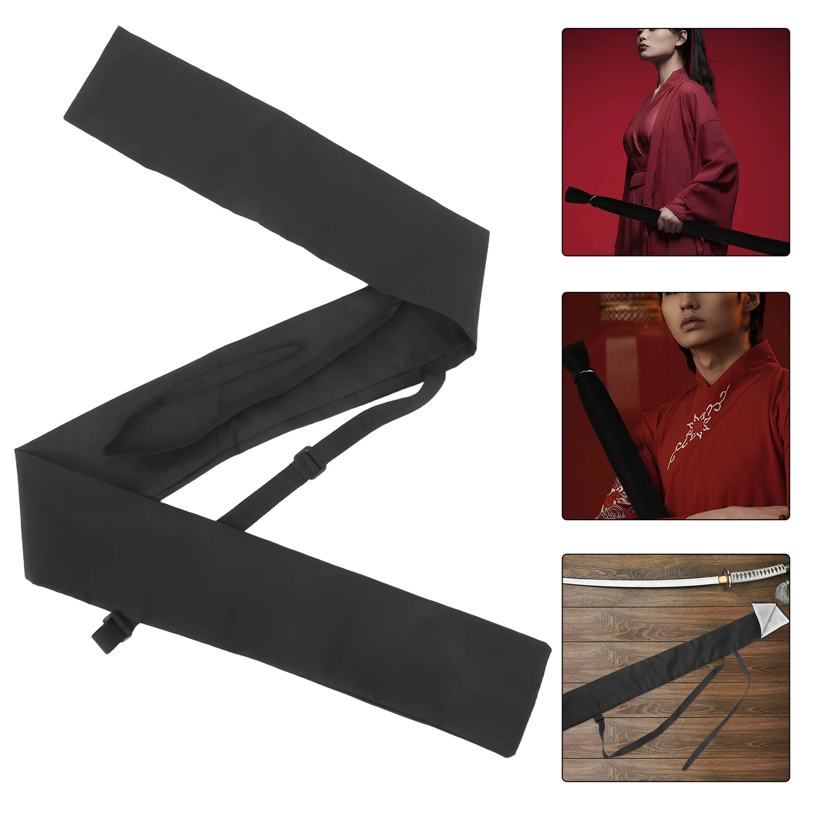 

Sword Bag Carry Case Storage Pouch Lightweight Portable Durable Wear Resistant Black Bamboo Style Japanese Martial