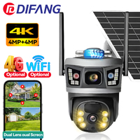 4K 8MP WiFi Solar Camera Outdoor Security-Protection 4G Surveillance Video Camera Dual Lens Dual Screen External Wireless IP Cam