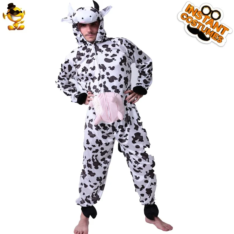 Funny Big Man Parody Cow Costume Party Outfit Stage Performance Costume Masquerade Ball Cosplay Halloween Costume
