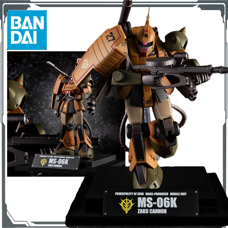 

Bandai Original ROBOT MS-06K Zaku Cannon ~ Музей мобильного костюма ~ Аниме Фигурки Игрушки для мальчиков Рождественский подарок Коллекционная модель