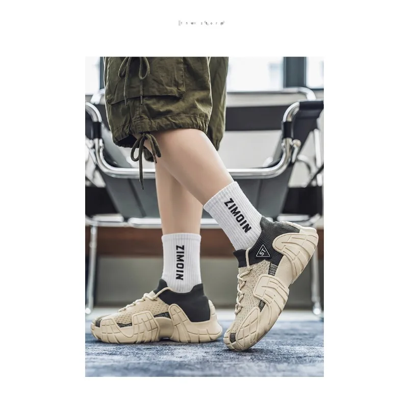Men's 2026 Summer Knit Breathable unky Dad Shoes Soft Sole Running Casual Streetwear Footwear