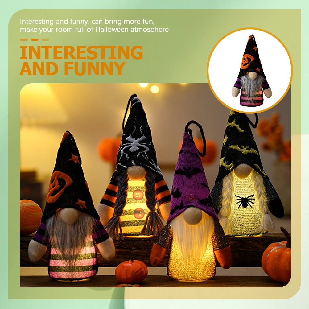 

Elf Holiday Gnome Decoration Ornament Decorations Halloween Mushroom Solar Lights Hanging Gnomes Decors