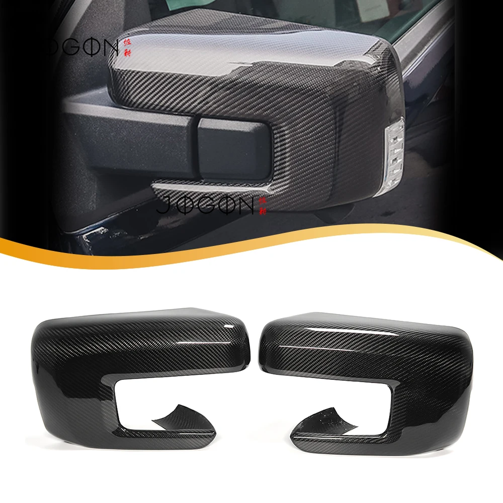 

For Ford F150 F-150 Raptor XL XLT 2021-2025 Car Exterior Side Rearview Mirror Cover Cap Decoration Accessories Real Carbon Fiber
