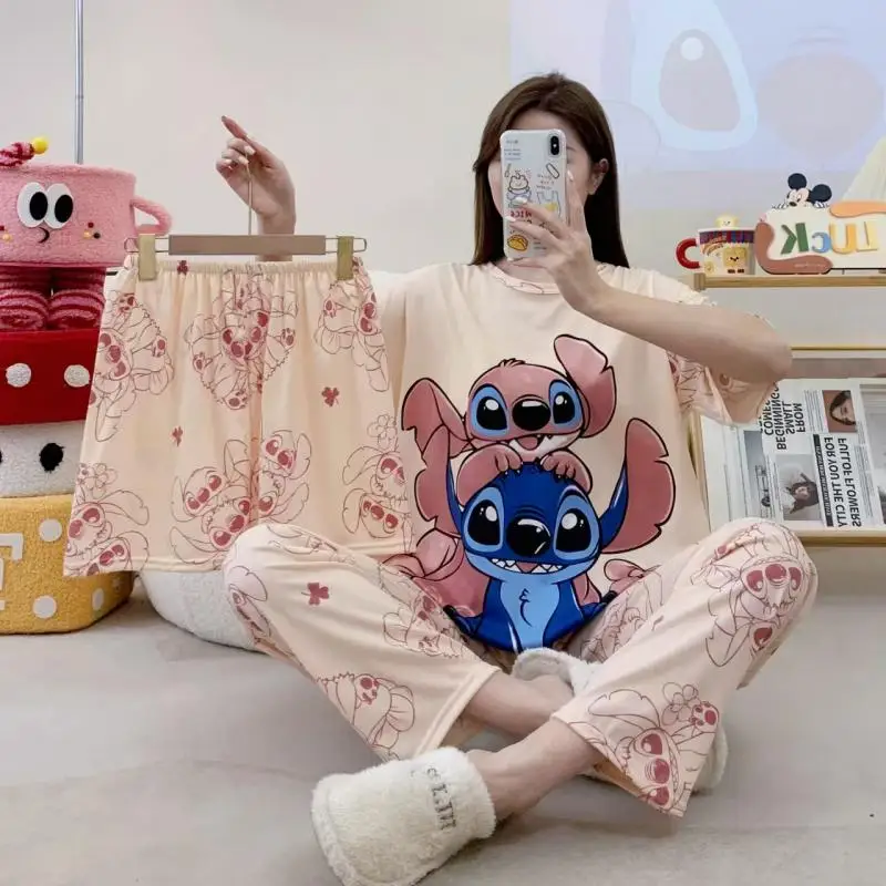 Women's New Three Piece Pajama Home Outfit Sweet Pajama Cartoon Casual Women's Fashionable and Comfortable Home Outfit Pajamaset