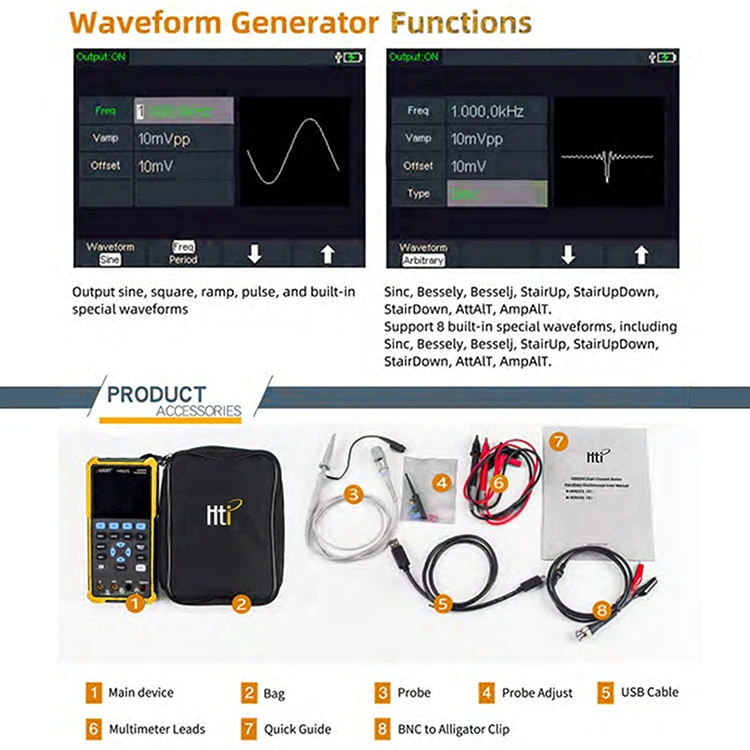 NEW BEST SELLING mini ac dc electronic measuring instruments handheld oscilloscope OEM ODM HT-780C