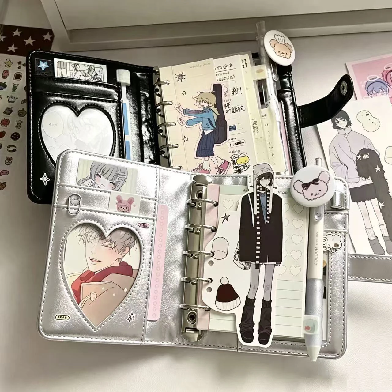 Retro M5 Binder Notebook PU Leather Portable Diary Note Book Detachable Cover Design Daily Planner Creative Decor Present