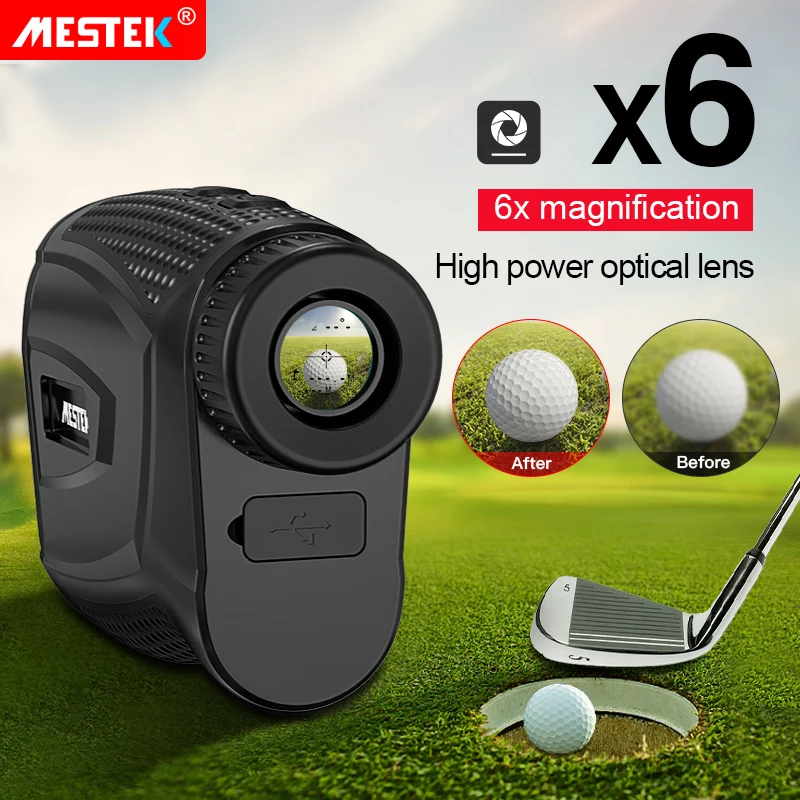 600M ~ 1200M กอล์ฟเลเซอร์ Rangefinder หน่วย M Yd สวิทช์เลเซอร์เมตรระยะทางล่าสัตว์ USB ชาร์จ Slope speed Range Finder MESTE