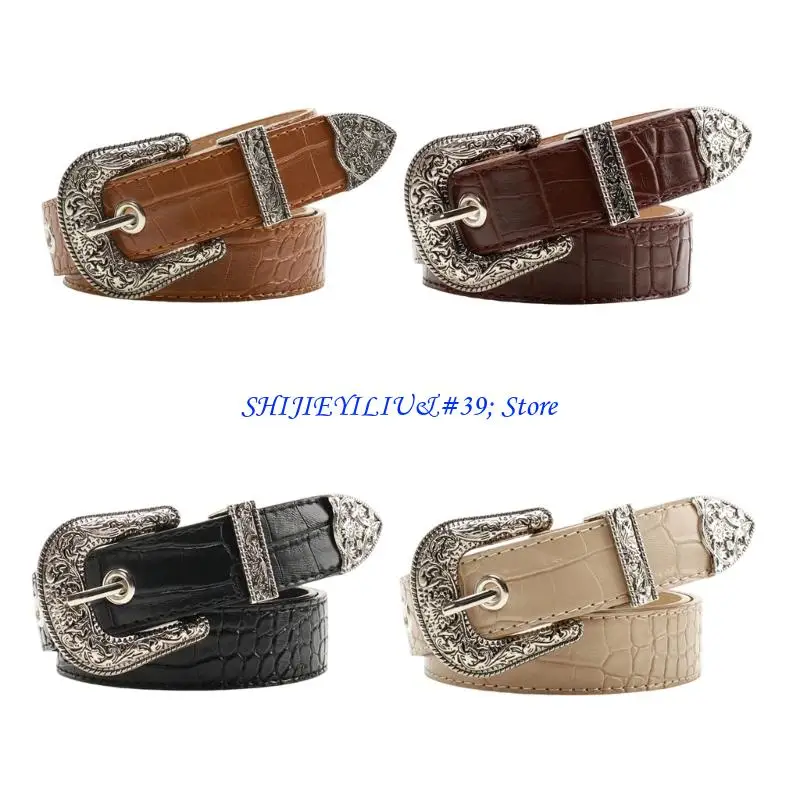 

E21F женский вневременной ремень, регулируемый поясной ремень, аксессуар из искусственной кожи для различных нарядов и случаев