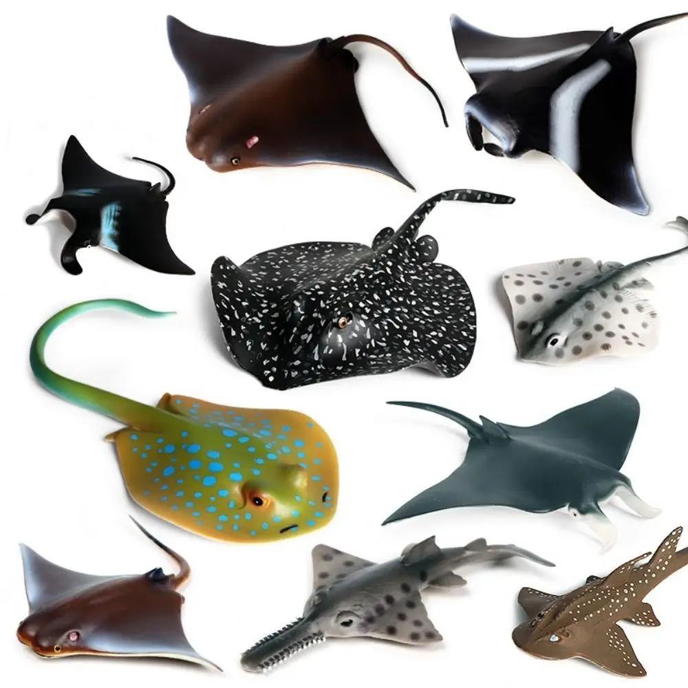Simulation Manta Ray Model Miniature Cognition Ocean Animal Figures Educational Fish Model Sea Life Action Figurines Collection