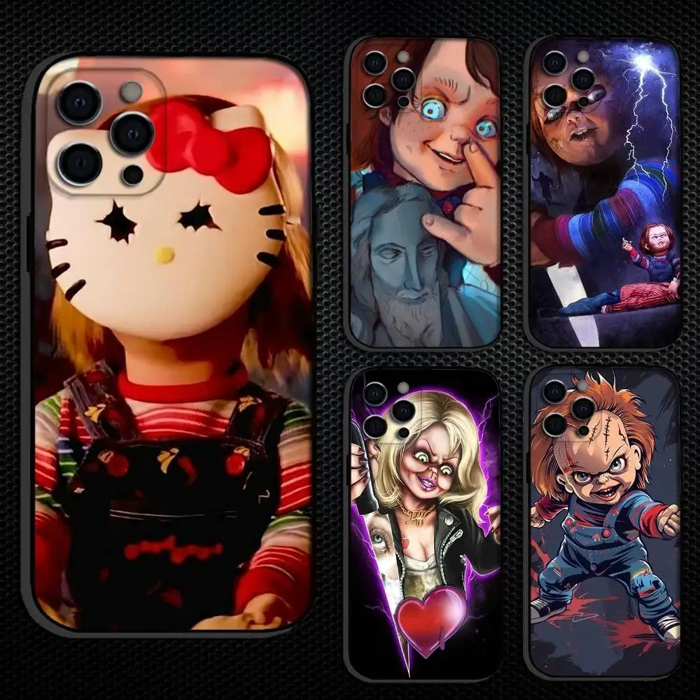 

C-Chueky Child's Play Phone Case For iPhone 16,15,14,13,12,11 Plus,Pro Max, Others Soft Black Cover