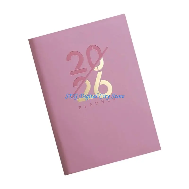 U75b 2026 Daily Monthly Planner 320 صفحة مؤرخة مخطط Softcover Leather Day #5
