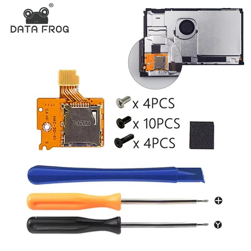 DATA FROG Micro SD TF Card Reader Slot Replacement for Switch Console Repair Installation Accessories