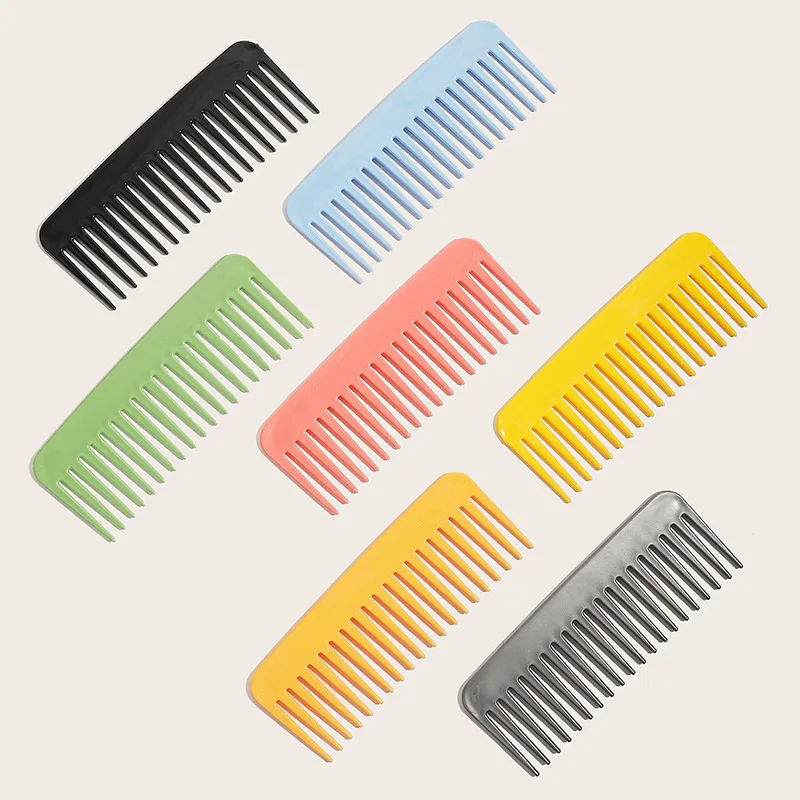 Wide Tooth Comb for Wet & Dry Hair – Flat Detangling Brush, Anti-Breakage Scalp Massage Comb