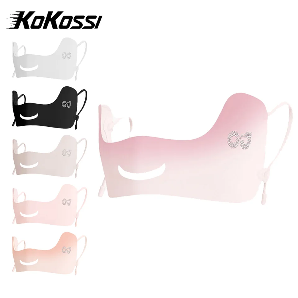 

KoKossi Sunscreen Eye Patches UV Protection Adjustable Ice Silk Mask Face Scarf Breathable Non-slip Golf Face Mask Hanging Ear