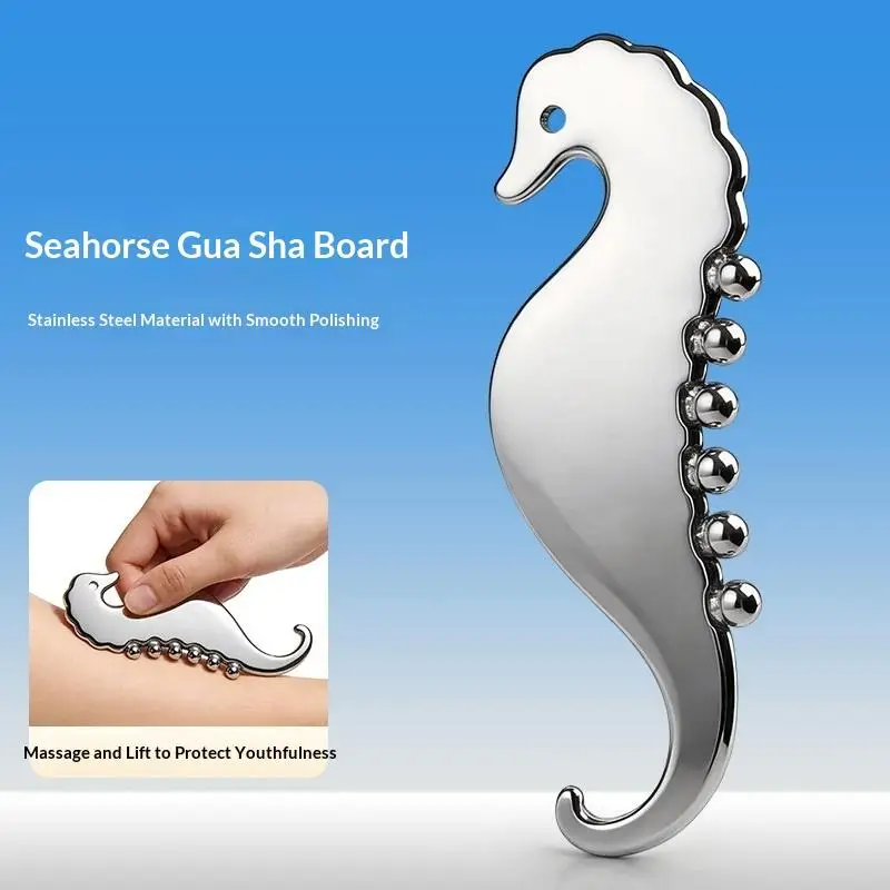 (.) Manual Head Massager Scalp Comb Protable Stainless Steel Gua Sha Face Tool Trigger Point Massager For Foot Hand Back