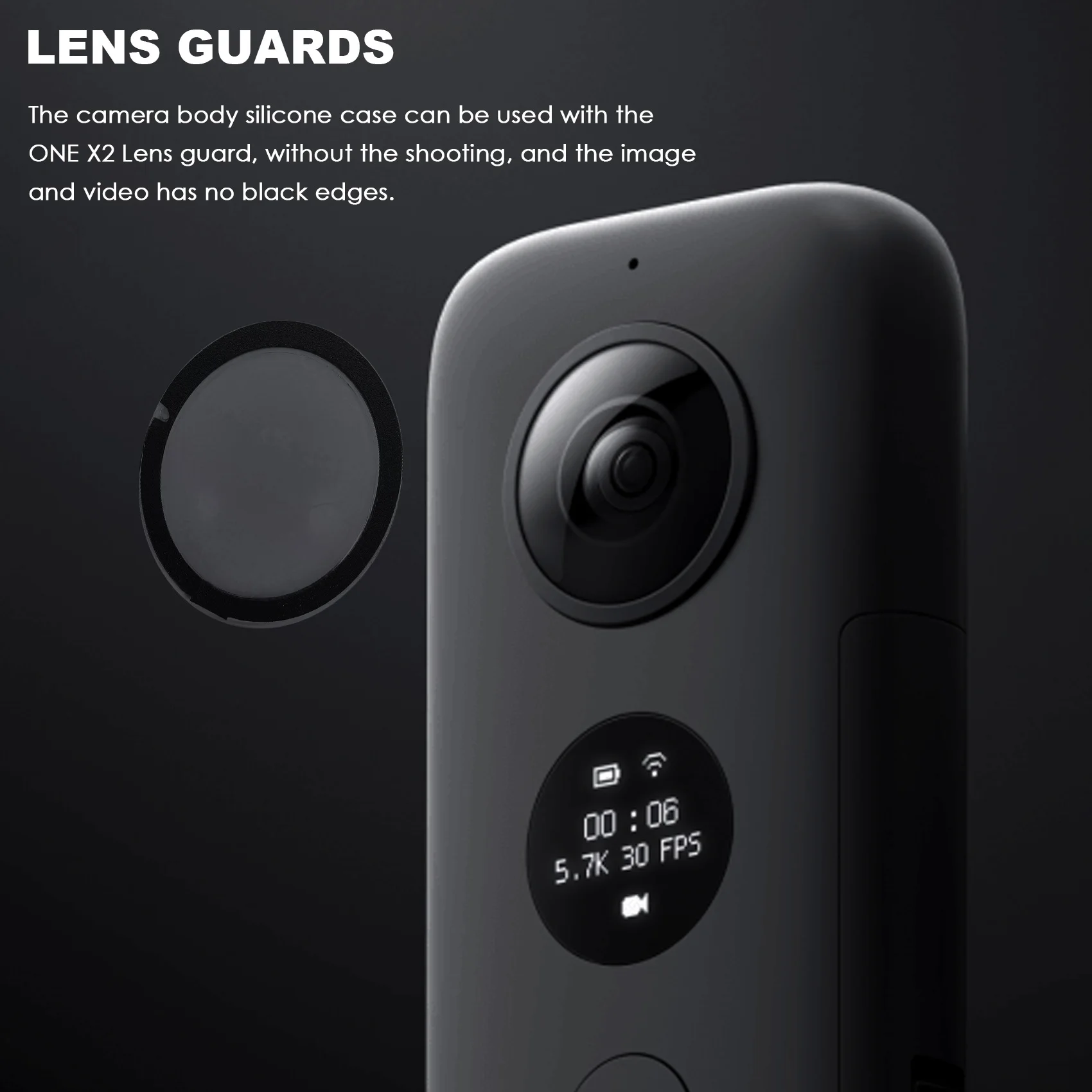 Lens Guards Camera Body Sticky Protector Cover Kits Lens Cap with Adhesive for Insta 360 ONE X2 HOT