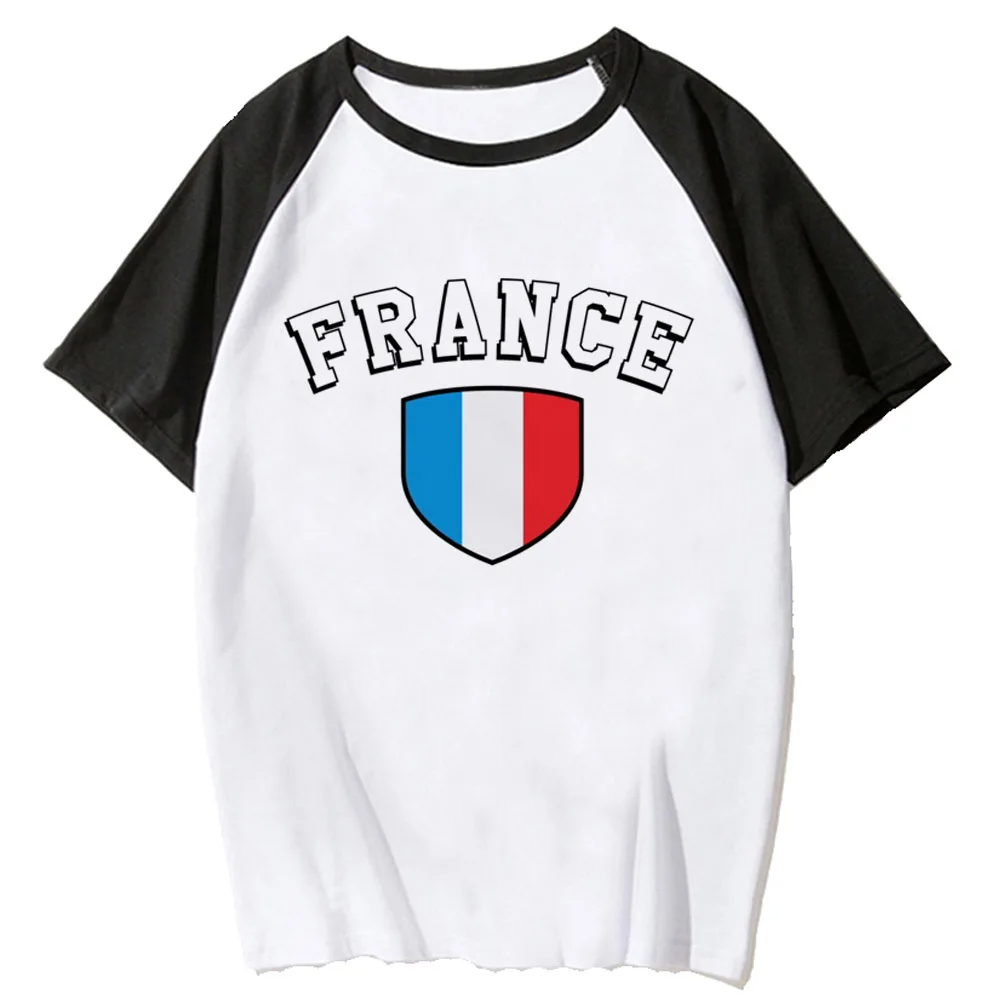 

France t shirt women streetwear manga comic t shirt girl manga clothing