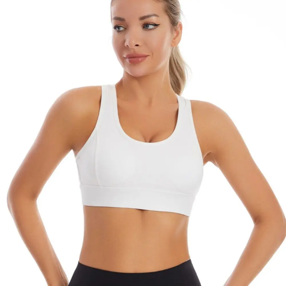 

Solid Color I-shaped Sports Bra Anti-shake Design Comfortable Training Fitness Bra Moisture-Wicking Breathable Yoga Underwear