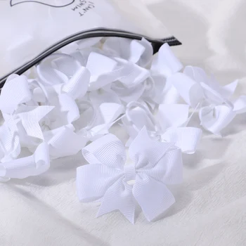 10 Teile/los 2,44 zoll Haar Krawatten für Kinder Haar Haken Mädchen Baby Mini Bowknots Elastische Haar Seil Pferdeschwanz Halter haar Zubehör