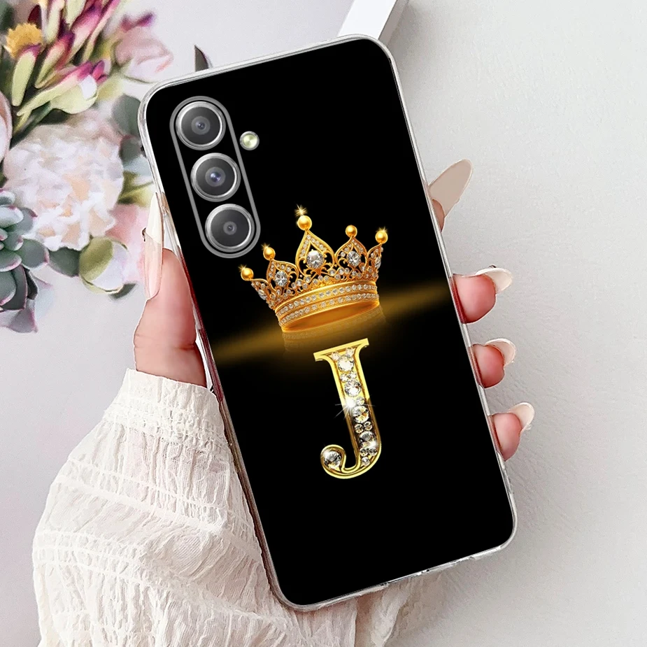 For Samsung Galaxy A55 5G Case SM-A556B Letters Cover Clear Silicone Phone Case For Samsung A15 A25 A35 A55 5G Soft Fundas Coque