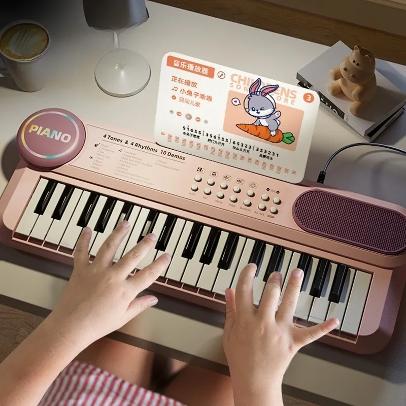 Piano électrique pour enfant, clavier pour bébé avec Microphone, chansons chantantes, jouet éducatif, jeux d'instruments de musique pour enfants
