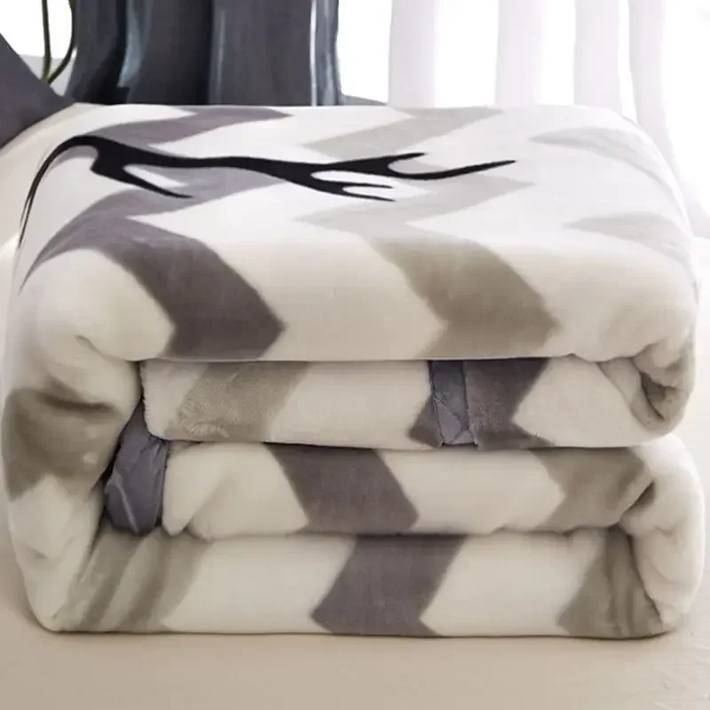 

Double-deck Blanket Single Person Double Person Winter Thick Keep Warm Soft Comfortable Siesta Quilt Household Plush Fur Sheet