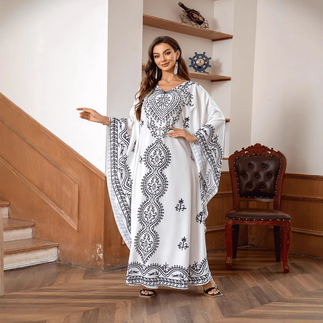 Venda quente, transfronteiriça oriente médio arábia saudita mangas morcego soltas e magros moda arábia saudita abayacw88141