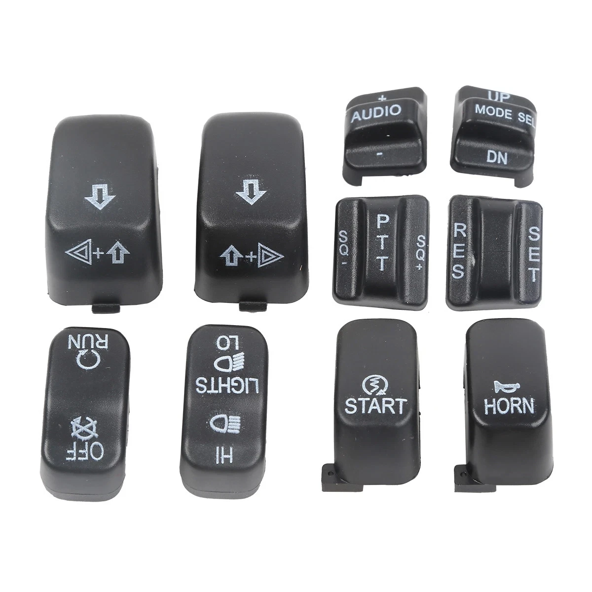 

Motorcycle 10x Switch Button Caps Hand Control Cover For Harley Touring Road Glide Electra Glide Classic 1996-2013
