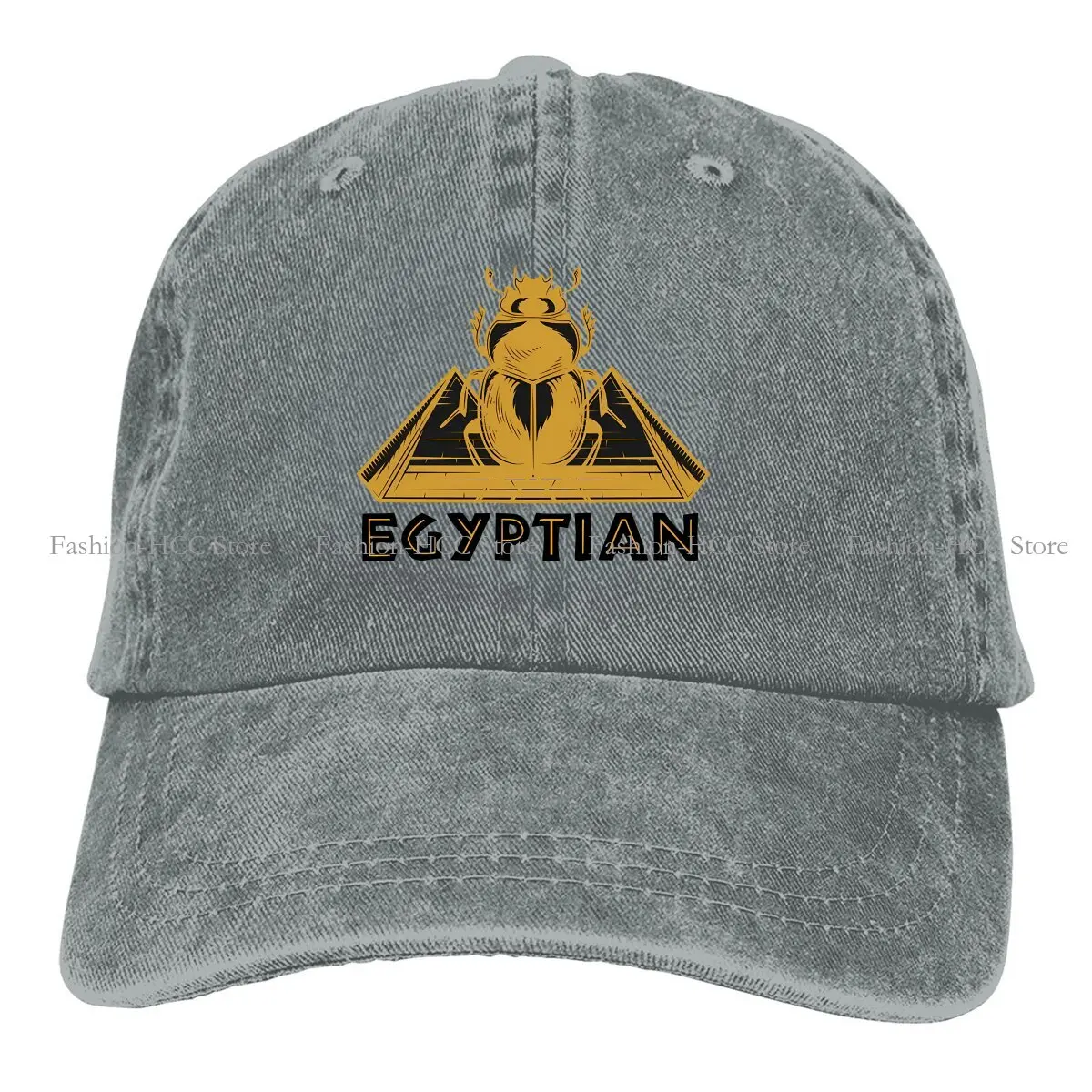 Washed Men's Baseball Cap Gold Beetle Trucker Snapback Caps Dad Hat Ancient Egypt Egyptian