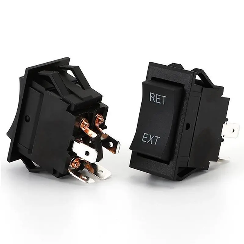 DT17 DPDT Momentary Reverse Polarity Rocker Switch 30A for RV Power Jack 5th Wheel Tongue for Golf Cart DC Motor Control