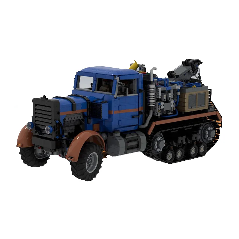 4092 PCS Construction Vehicle Halftrack Service Truck MOC Customize Modular Building Block Creative DIY Boys Toy Christmas Gift