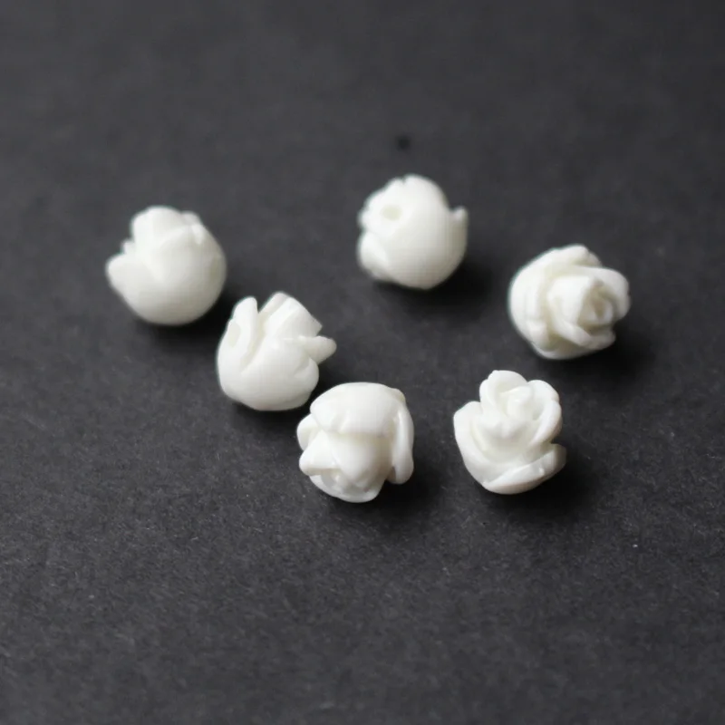 20pcs/Lot 8mm Artificial coral Beads Multi-color Cabochon Rose Fashion Beads  for Jewelry Bracelet Earringmaking DIY accessoires