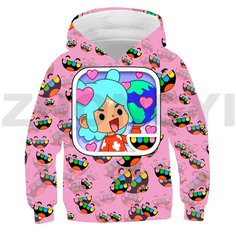 

Toca Life World 3D Hoodie Cute Cartoon Toca Boca Game Tracksuit Girls Kids Hip-Hop High Street Sweatshirt Daily Loose Pullovers