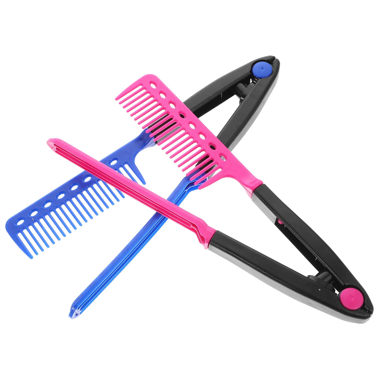 

2Pcs Hairdressing V-Shaped Comb Clips for Hair Styling Blow Drying Straightening Salon Hair Care Accessories for Ladies