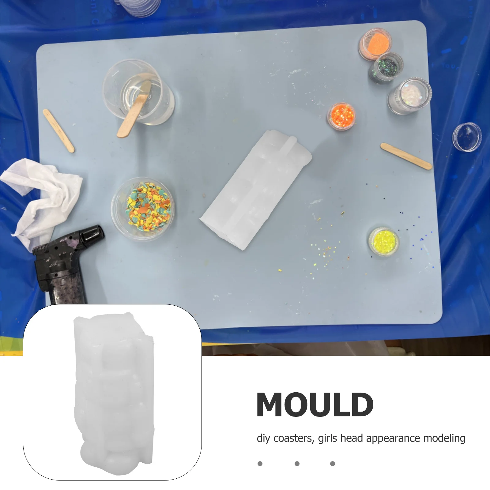 

Creative Silicone Mold Nutcracker Soldier Shape DIY Resin Holder Mold Christmas Crafts Tealight Holder Medium Heat