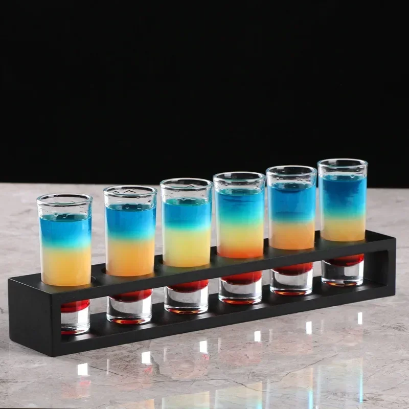 Vodka Glasses 2.4 Oz, Set of 6, Heavy Base Shot Glass Cups Small Drinking Glasses Tequila Shot Glasses for Vodka Whiskey