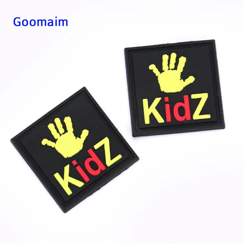 Customized Clothes Silicone Patches LOGO Fashion Personal PVC Labels With Velcro Custom Sewing   Plastic Tags