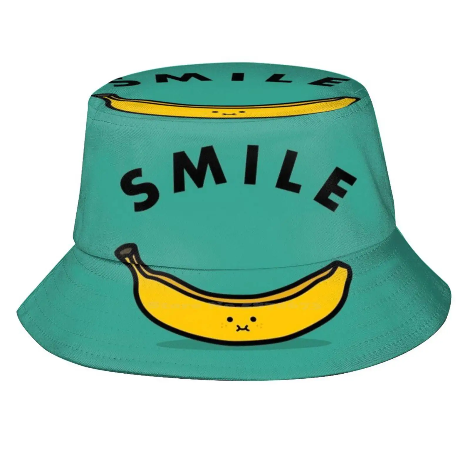 Banana Fisherman's Hat Bucket Hats Caps Fruit Face Cute Funny Smile