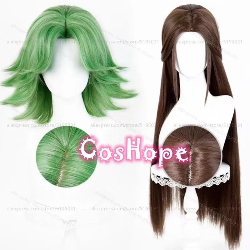 Scissor Seven Redtooth Cosplay Green Wig Jiang Huilian Brown Wig Cosplay Anime Heat Resistant Synthetic Wigs