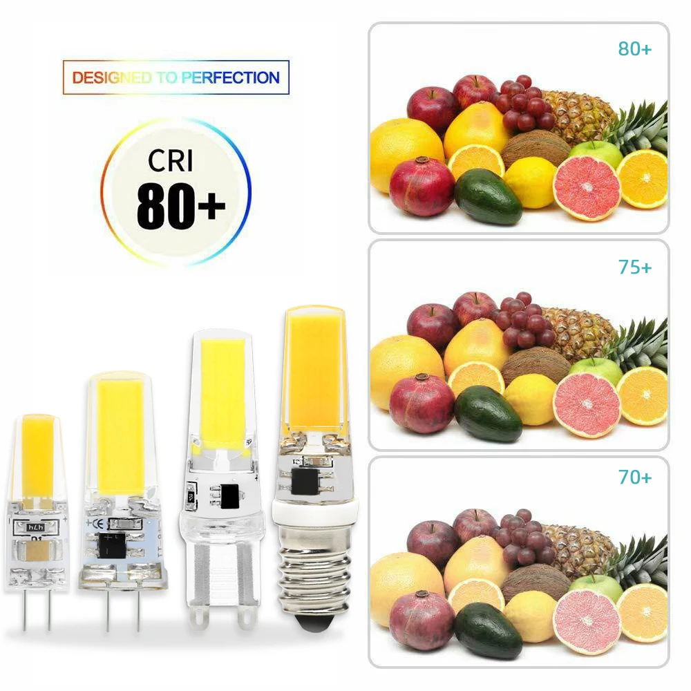 Imagem -04 - Led Light Bulb 12v 220v ac dc 3w 6w Cob Conduziu a Lâmpada Holofotes para Iluminação Lustre Iluminação Substituir 30w 60w Halogênio 10 Peças Lote E14 g4 g9