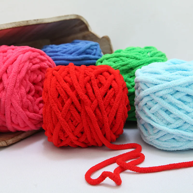 

Self-woven Wool Ball Ice Strip Thread Thick Wool Single-strand Stick Needle Knitting Wool Ball Hook Crochet Slipper Thread