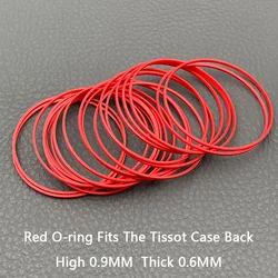 Red Gasket O-Ring 33-42MM Plastic Gasket 2/4 PCS Fits Tissot Watch Case Bottom Cover T035 Couturier 1853 Original Accessories