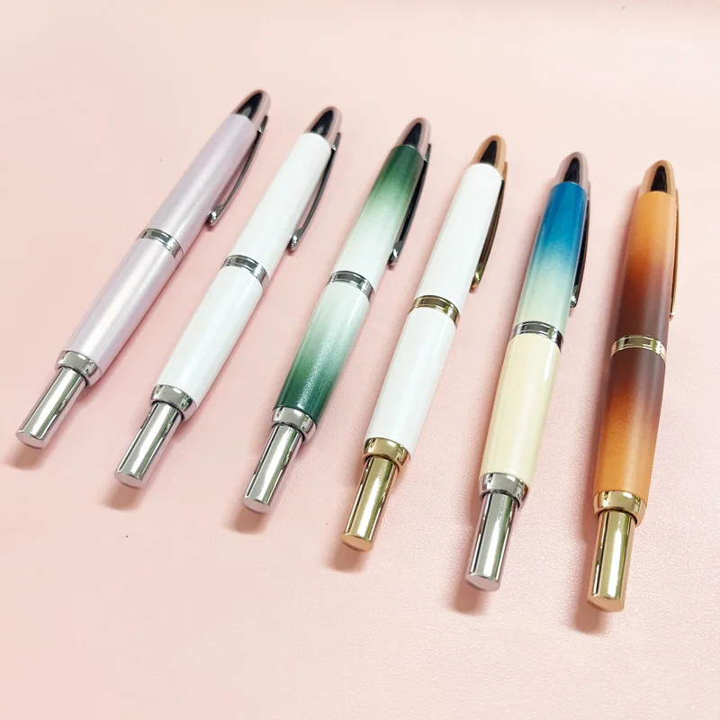 Metal Matte Black JINHAO 10 Press Retractable Fountain Pen EF F Nib Clip Converter Office Student Gifts Stationary