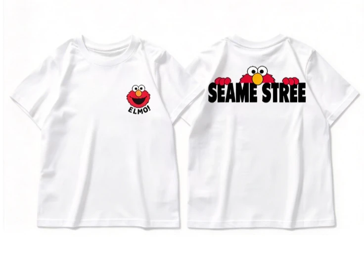 2026 new Best‑Seller‑Trending‑Cartoon‑Red‑Monster‑Double‑Sided Print High‑Quality Casual Short‑Sleeve T‑Shirt