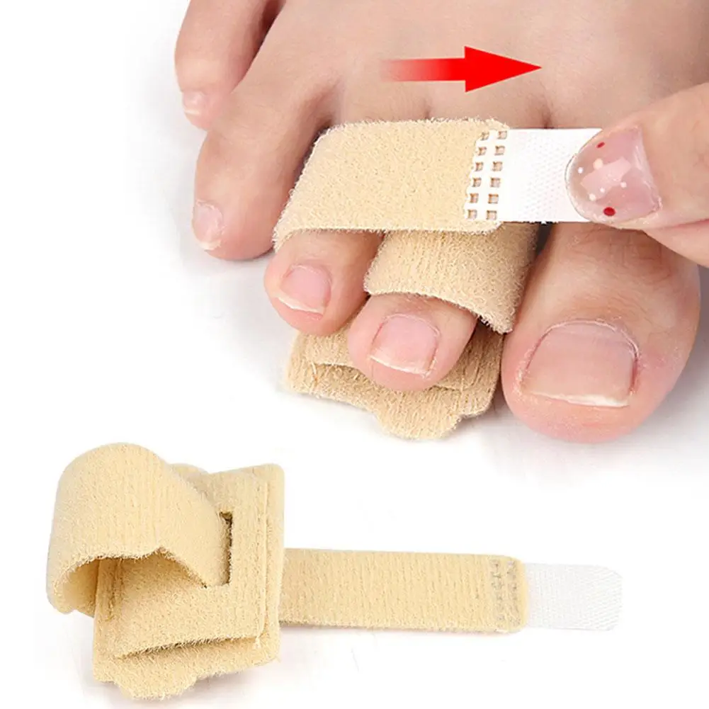 Fabric Toe Finger Separator Splint Wraps Hammer Toe Bandage Corrector Foot Straightener Care Protector Hallux Valgus I8O7