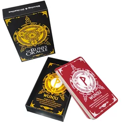 12x7cm runes oracle cards 48pcs bicolor versions Tarot deck board game  Entertainment Board Family Party Playing Game