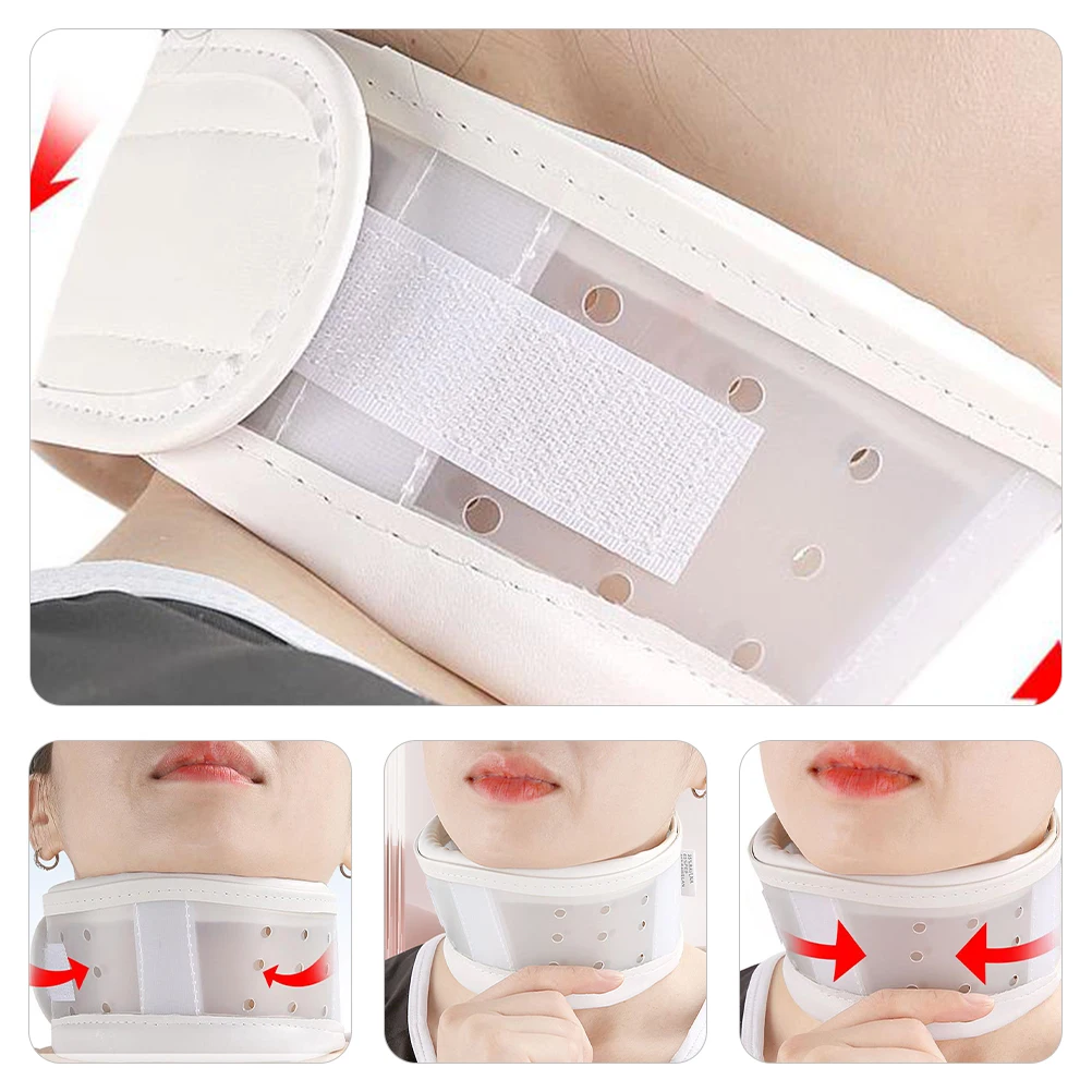 

Neck Brace Exerciser for Men Breathable Cervical Corrector Posture White Adjustable Stretcher Strap Man