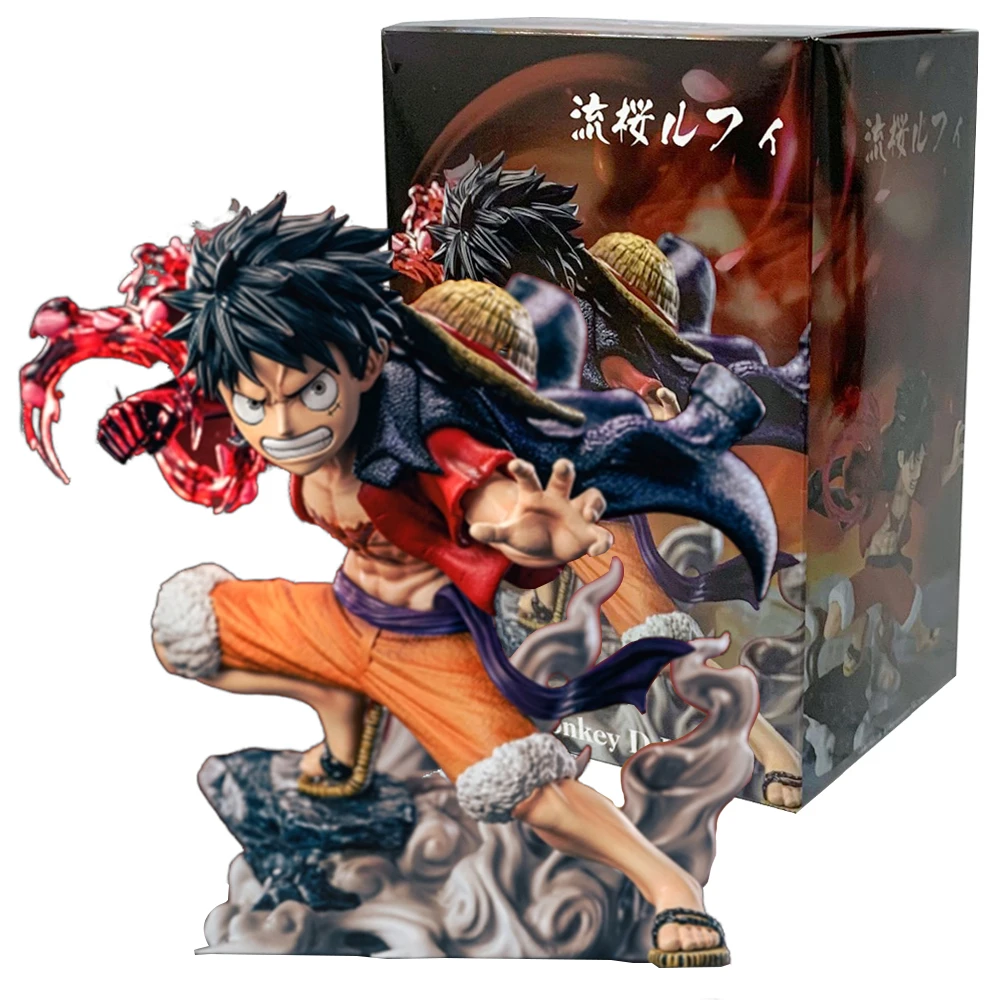 10 cm One Piece Ruffy Figuren Monkey D. Ruffy Flowing Cherry Actionfiguren PVC Anime Collection Modell Puppenspielzeug Kindergeburtstagsgeschenk